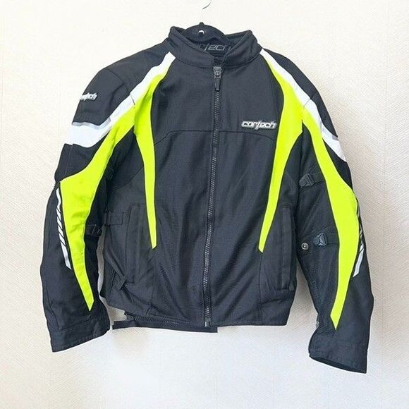 Cortech GX Air 5.0 Black Yellow Full Zip Motorcycle Jacket Womens Size L - Picture 5 of 16